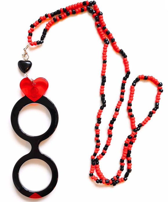 BLACK AND RED HEART