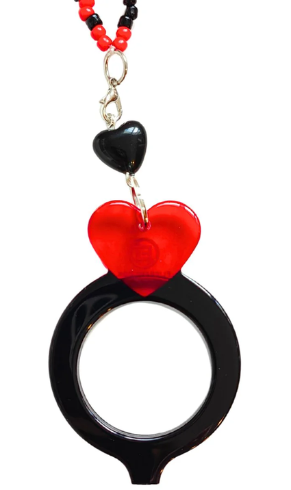 BLACK AND RED HEART